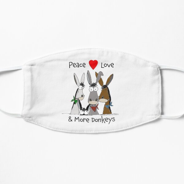 Peace, Love and More Donkeys Mask