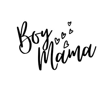Artwork thumbnail, Boy Mama Boy Mom Hearts by LittleLorenShop