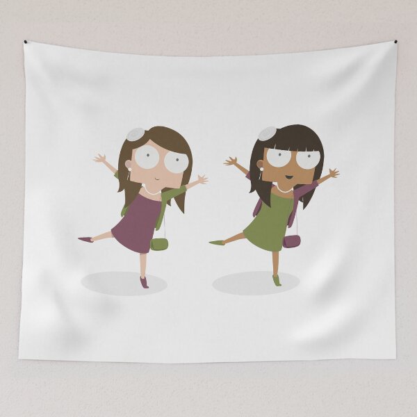 Item preview, Papercraft style artwork of little girls dancing ballet designed and sold by chattleyworks.