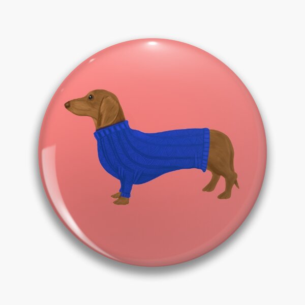 Item preview, Dachshund in Blue Jumper on Pink designed and sold by Kittys-Art.