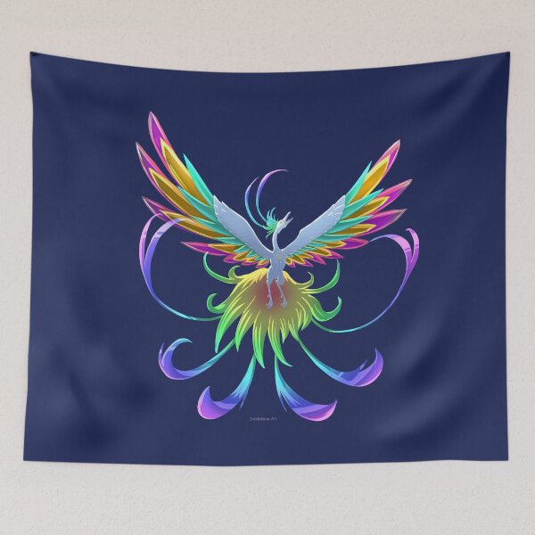 Item preview, Rainbow phoenix designed and sold by SabiBittnerArt.