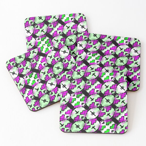 Item preview, Watercolor Skulls and Hearts Pattern designed and sold by SpookyKids.