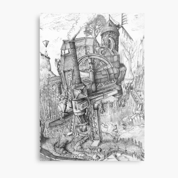 The Walking Mas Metal Print