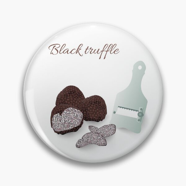 Item preview, Hand drawn vector illustration of black truffles mushrooms, tuber fungus and slicer designed and sold by Familyshmot.