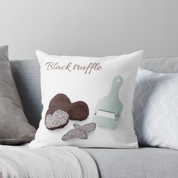 Item preview, Hand drawn vector illustration of black truffles mushrooms, tuber fungus and slicer designed and sold by Familyshmot.