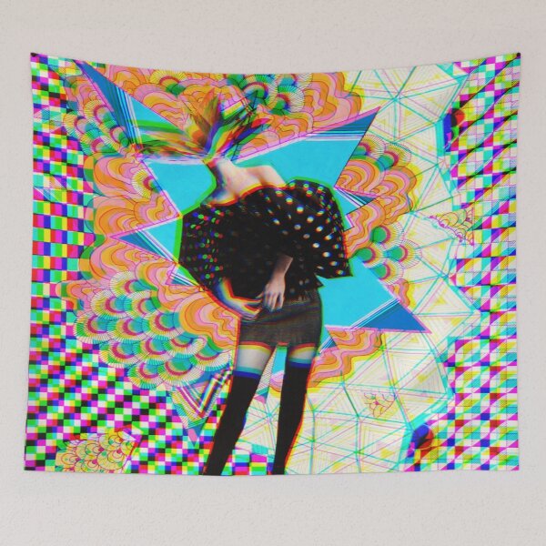Item preview, Colorful Trippy Collage, Psychedelic Rave designed and sold by AnnaAndVibes.