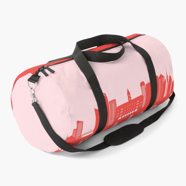 Item preview, minimalist auckland skyline red and pink color block  designed and sold by neopop.