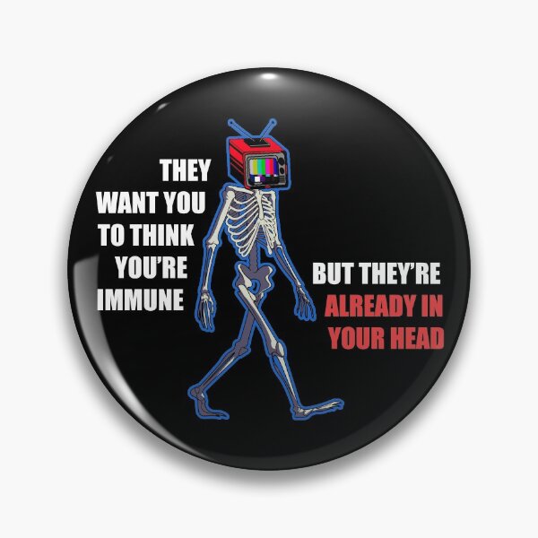 Item preview, You Are Not Immune To Propaganda – Skeleton Puppets TV News Consumerism designed and sold by The Green Corner.