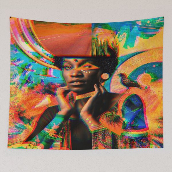 Item preview, Colorful Trippy Collage, Psychedelic Rave designed and sold by AnnaAndVibes.