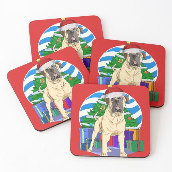 Item preview, English Mastiff Dog Santa Christmas Tree Ornament Decor designed and sold by Nosek1ng.