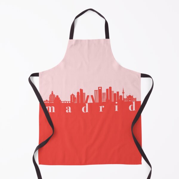 Item preview, minimalist madrid skyline red and pink color block designed and sold by neopop.