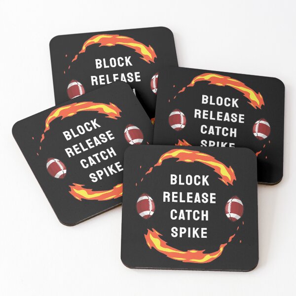 Item preview, Block Release Catch Spike for Football Fans designed and sold by DesignArena.