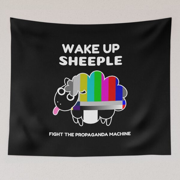 Item preview, You Are Not Immune To Propaganda – No Signal Sheeple Wake Up designed and sold by The Green Corner.