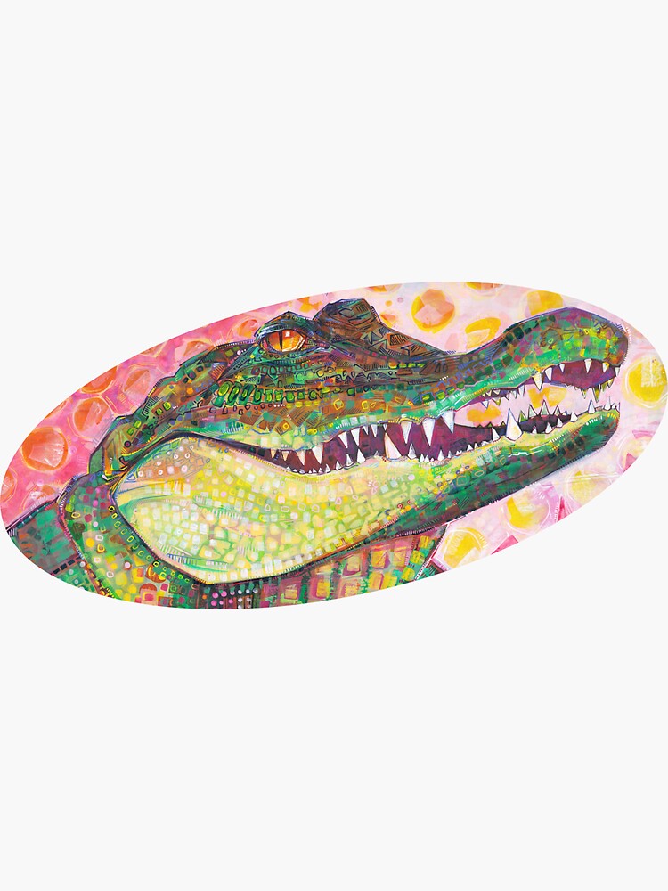 Crocodile Painting - 2015 by gwennpaints