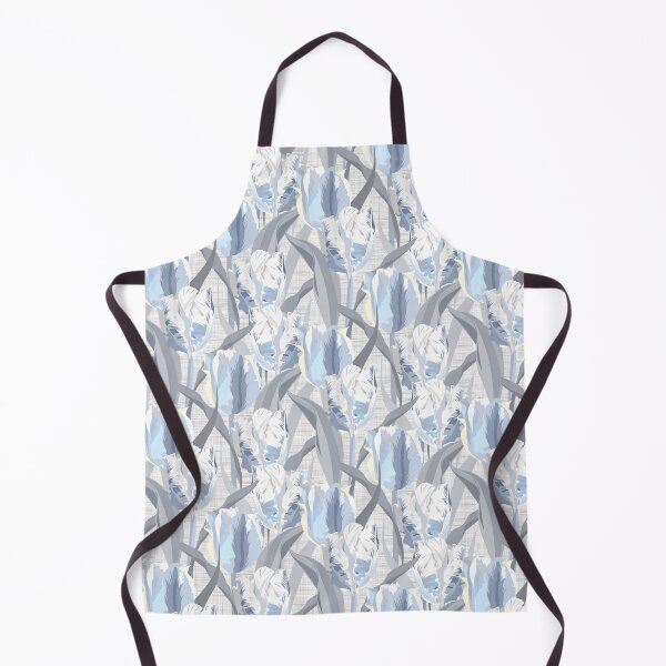Item preview, Parrot tulips gray / blue on linen texture designed and sold by kobyakov.