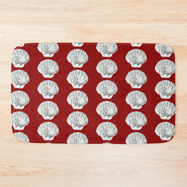 Item preview, White seashell on dark red designed and sold by Ninaeva.