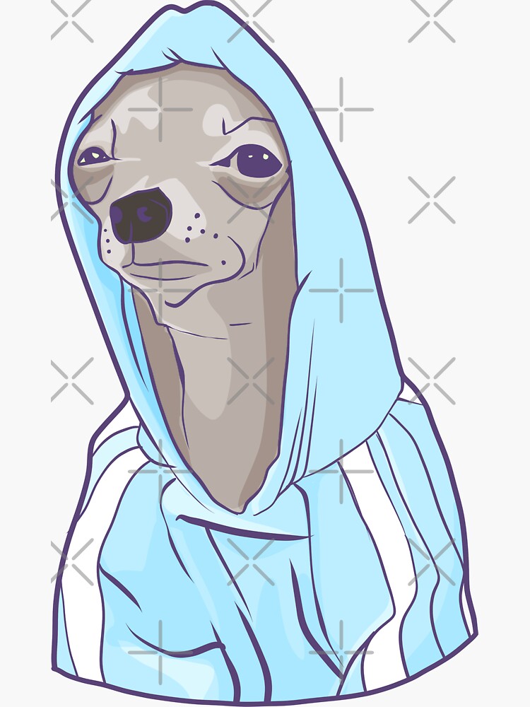 "This Grumpy Chihuahua Is Done With 2020 Funny Dog In A Hoodie" Sticker