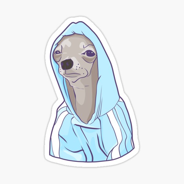 "This Grumpy Chihuahua Is Done With 2020 Funny Dog In A Hoodie" Sticker