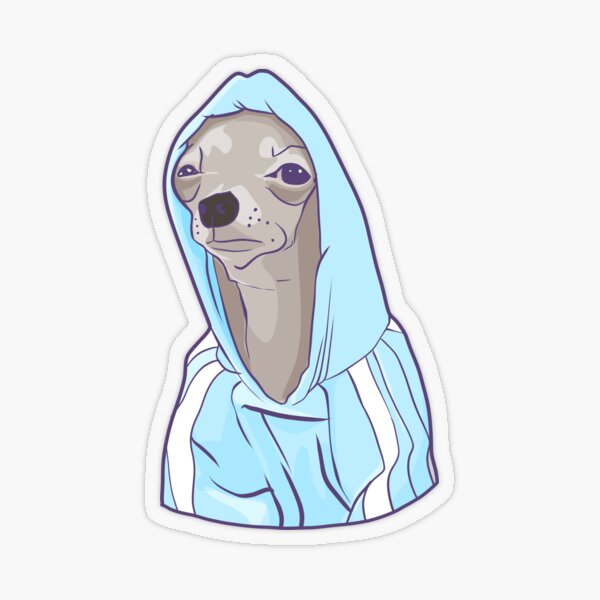 "This Grumpy Chihuahua Is Done With 2020 Funny Dog In A Hoodie" Sticker