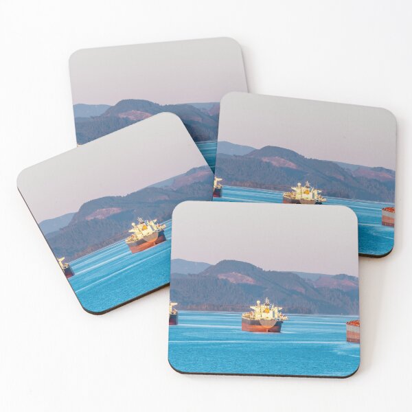 Item preview, Fleet of Cargo Ships on the Pacific Ocean designed and sold by debbieannpowell.