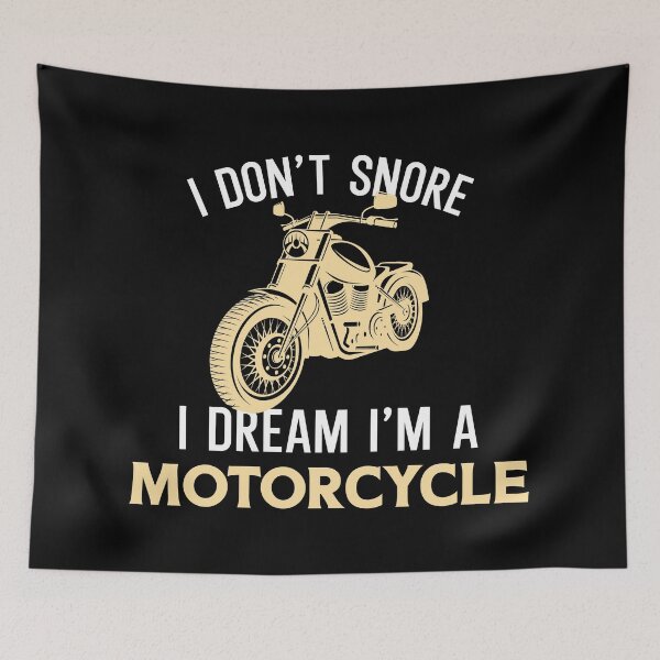 Item preview, I don't snore I dream I'm a Motorcycle - funny gift for motorcycle lover designed and sold by Artsy Apparels.