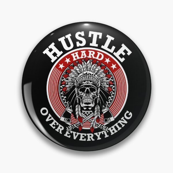 Item preview, Hustle hard over everything skull  designed and sold by mermaidselina.