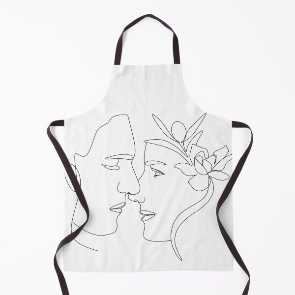 Item preview, One Line Art Couple. Line one Couple. Minimal Wall Art. Face Line Couple print. Kiss print. designed and sold by Nina Velychko.