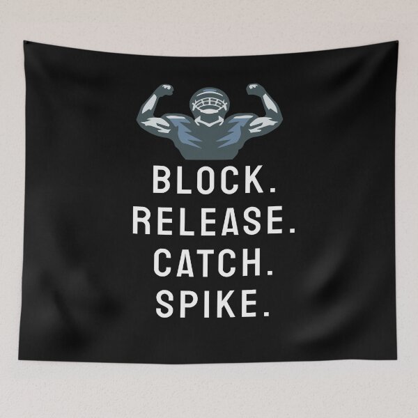 Item preview, American Football "Block Release Catch Spike" designed and sold by DesignArena.