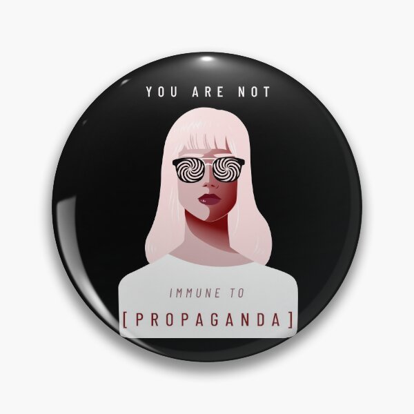 Item preview, You Are Not Immune To Propaganda – Hypnotized Pink Mass Media Puppets designed and sold by The Green Corner.