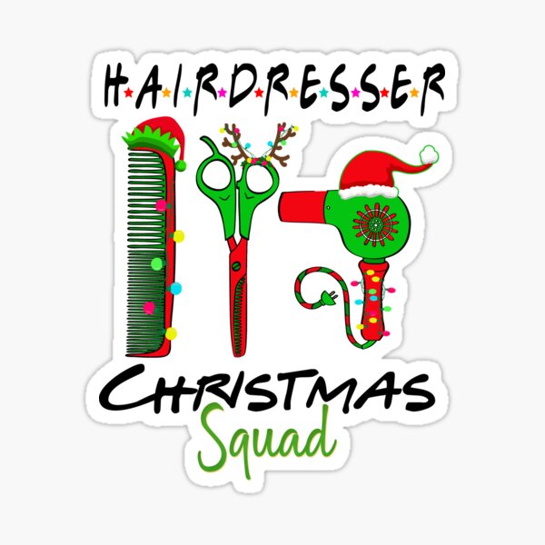 Hairdresser Sugar Skull Hair Stylist Scissors Gift Funny Sticker