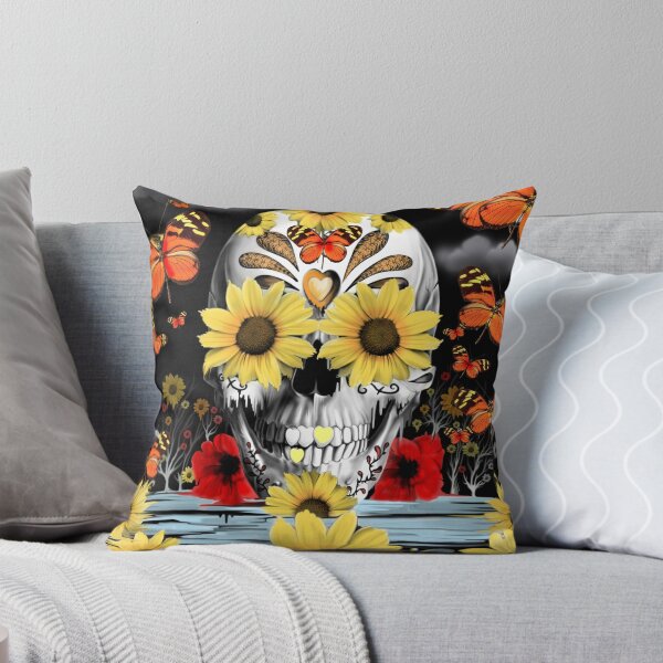 Item preview, Dreaming of Daisies Skull designed and sold by KristyPatterson.