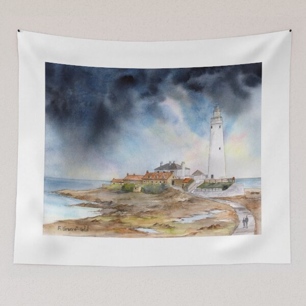 Item preview, St. Mary's Lighthouse Whitley Bay North England designed and sold by Farida Greenfield.