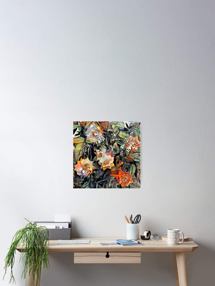 Thumbnail 2 of 3, Poster, Psychedelic Autumn Roses designed and sold by BrendanARing.