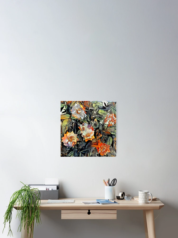 Thumbnail 2 of 3, Poster, Psychedelic Autumn Roses designed and sold by Brendan Arthur Ring.