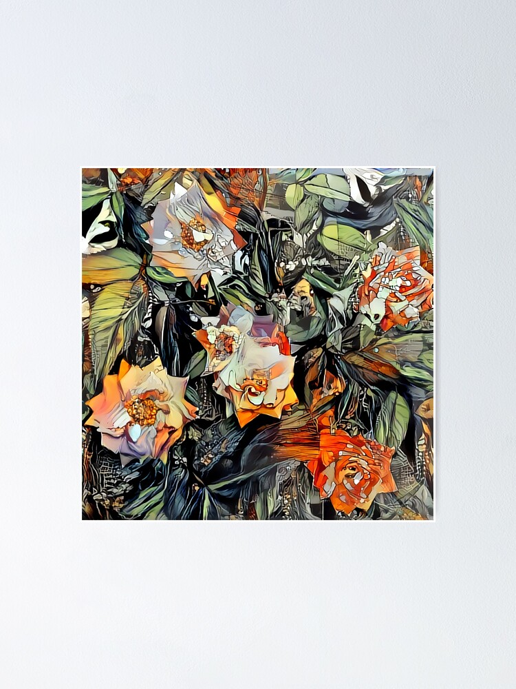 Thumbnail 1 of 3, Poster, Psychedelic Autumn Roses designed and sold by BrendanARing.