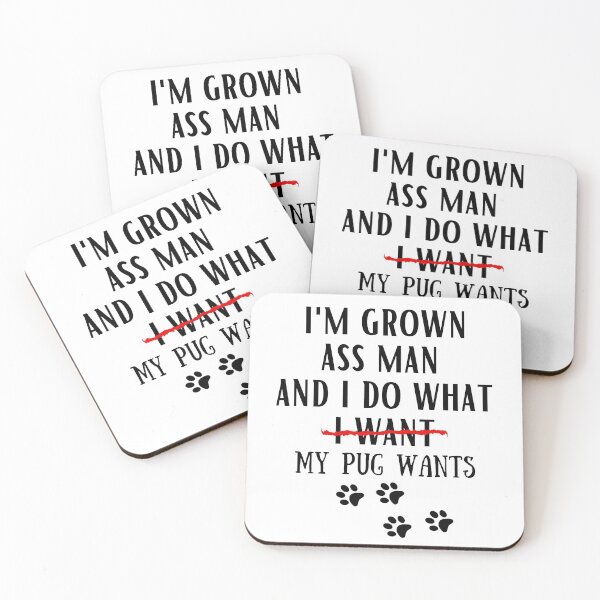 Item preview, Pug funny quote cartoon pug designed and sold by OneTimeEngineer.