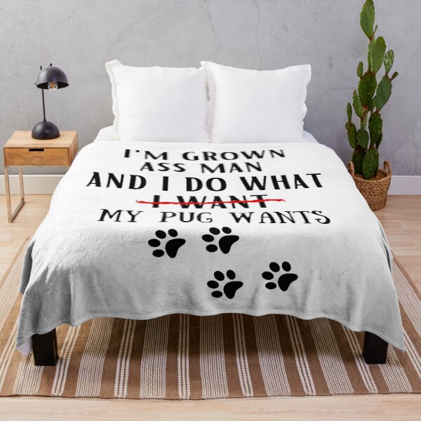 Item preview, Pug funny quote cartoon pug designed and sold by OneTimeEngineer.