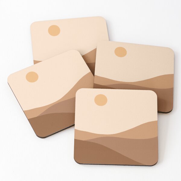 Item preview, Minimalist Landscape Bohemian warm neutral tones designed and sold by trajeado14.