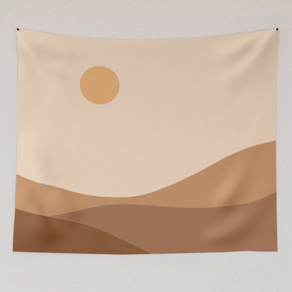 Item preview, Minimalist Landscape Bohemian warm neutral tones designed and sold by trajeado14.