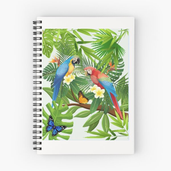 Aperçu de l'œuvre Motif de feuilles de Tucan et Guacamaya-Jungle créée et vendue par Maybellyn.