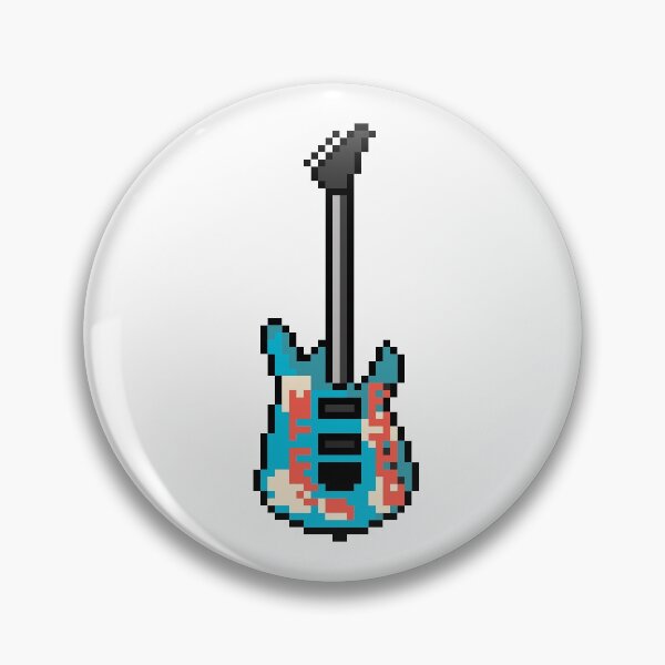 Item preview, Armed and Homeless Blue Pixel Style Guitar (Upright) designed and sold by gkillerb.
