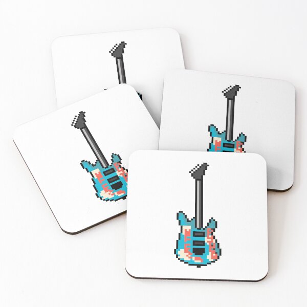 Item preview, Armed and Homeless Blue Pixel Style Guitar (Upright) designed and sold by gkillerb.