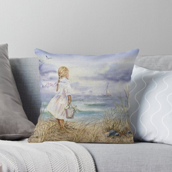 Item preview, Girl And Ocean Watercolor Artwork by Irina Sztukowski  designed and sold by Irina Sztukowski.