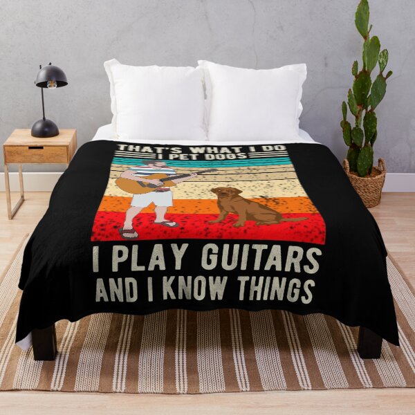Item preview, That's What I Do I Pet Dogs I Play Guitars & I Know Things designed and sold by Davidbrg.