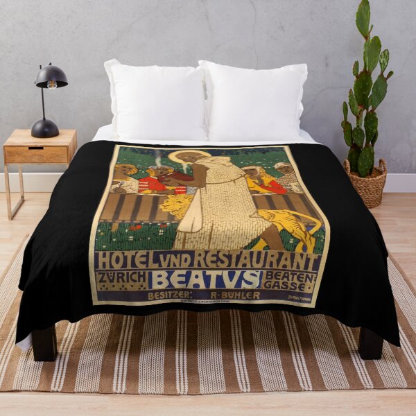 Item preview, retro hotel und restaurant beatus zurich designed and sold by CorasPosters.