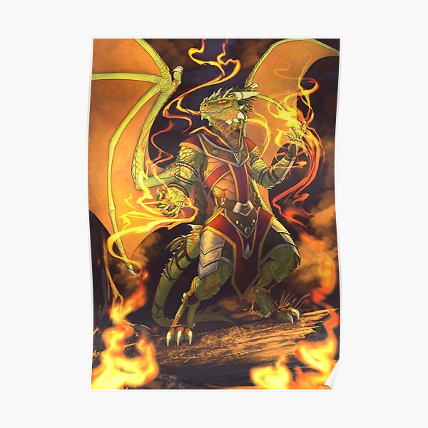 Argonian Flames Poster