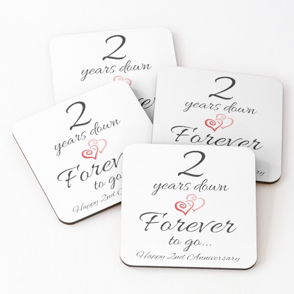 Item preview, Two Years Down Forever To Go Happy 2nd Anniversary designed and sold by 4AllTimes.
