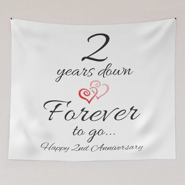 Item preview, Two Years Down Forever To Go Happy 2nd Anniversary designed and sold by 4AllTimes.