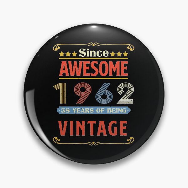 Item preview, Vintage Retro Since Awesome 1962 58 Years Of Being  | 58th Birthday Gift designed and sold by AnderTk.