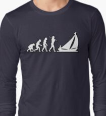 Evolution Sailing 01 by Stencil8 Long Sleeve T-Shirt